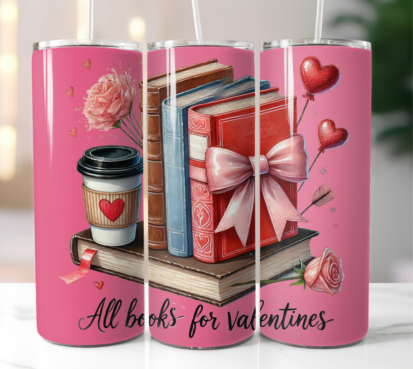 All Books For Valentines 20oz Tumbler
