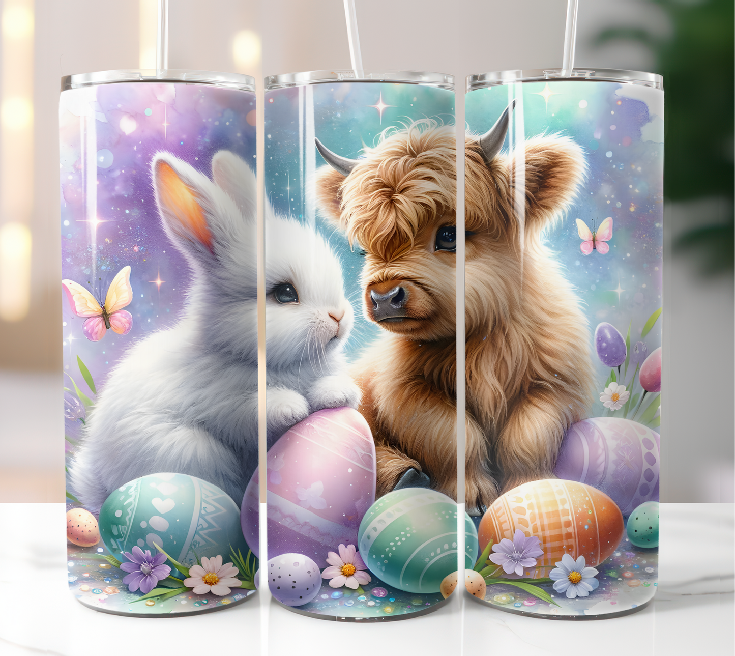 Bunny And Highland Cow 20oz Tumbler