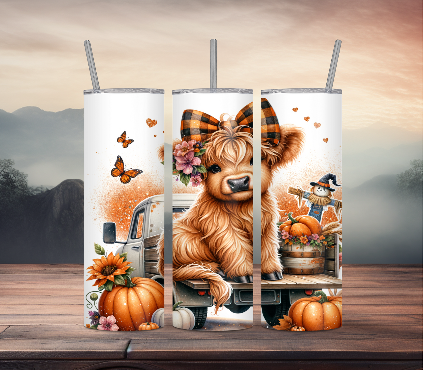 Halloween Highland Cow 20oz Tumbler