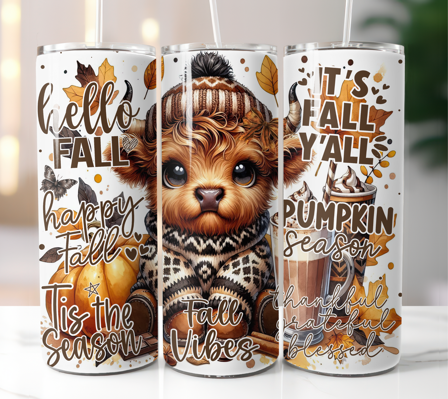 Hello Fall Tis The Season 20oz Tumbler