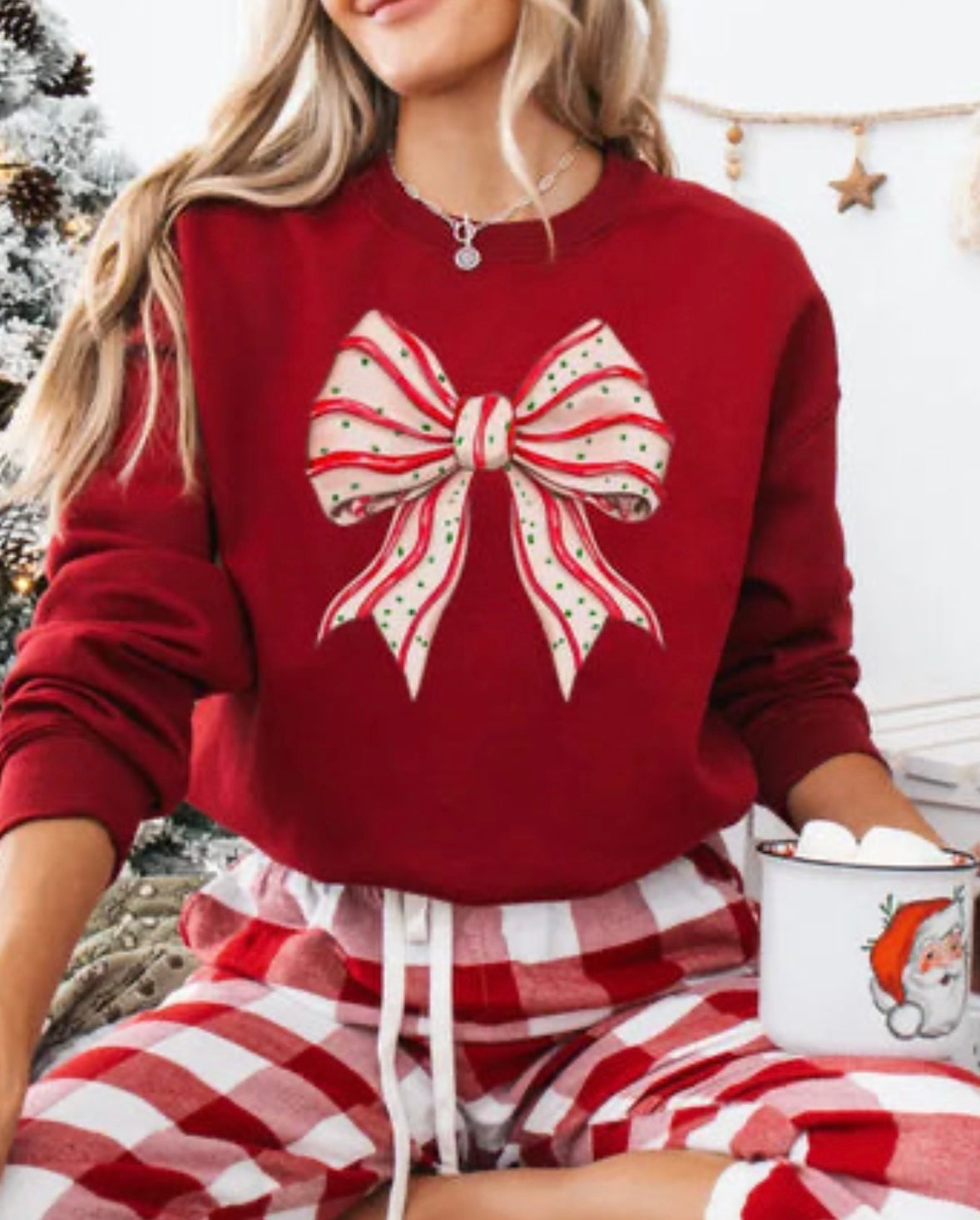 Christmas Bow Sweatshirt
