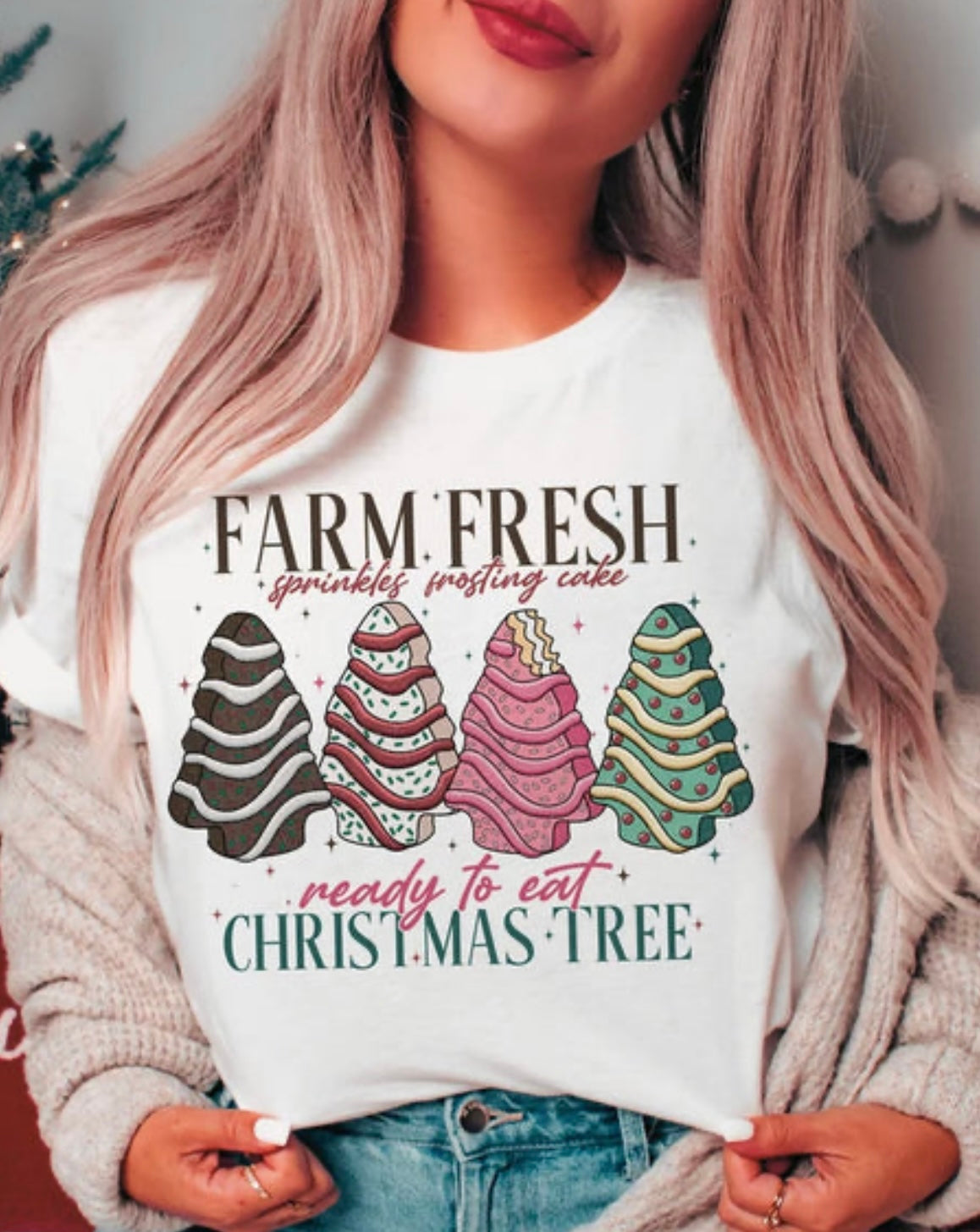 Farm Fresh Ready to Eat Christmas Tree Sweatshirt
