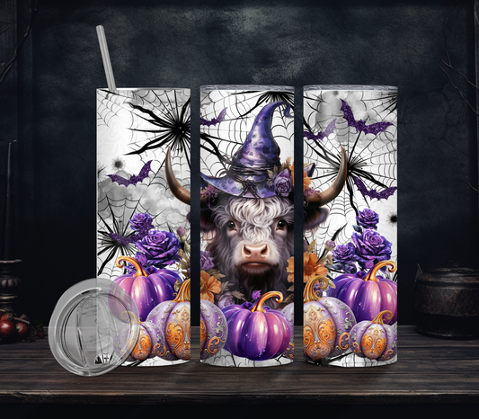 Cute Highland 20 0z Cow Halloween Tumbler