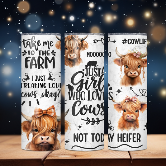 Take Me To The Farm 20 Oz Skinny Tumbler