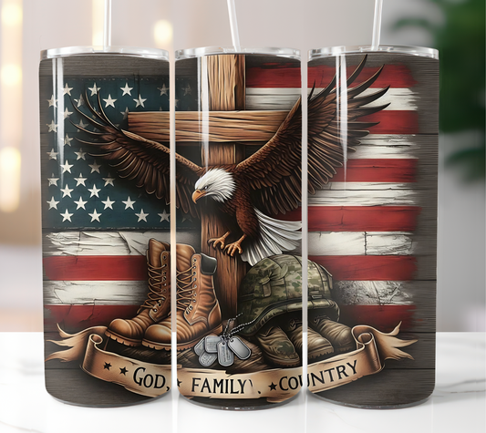 God Family Country 20oz Tumbler