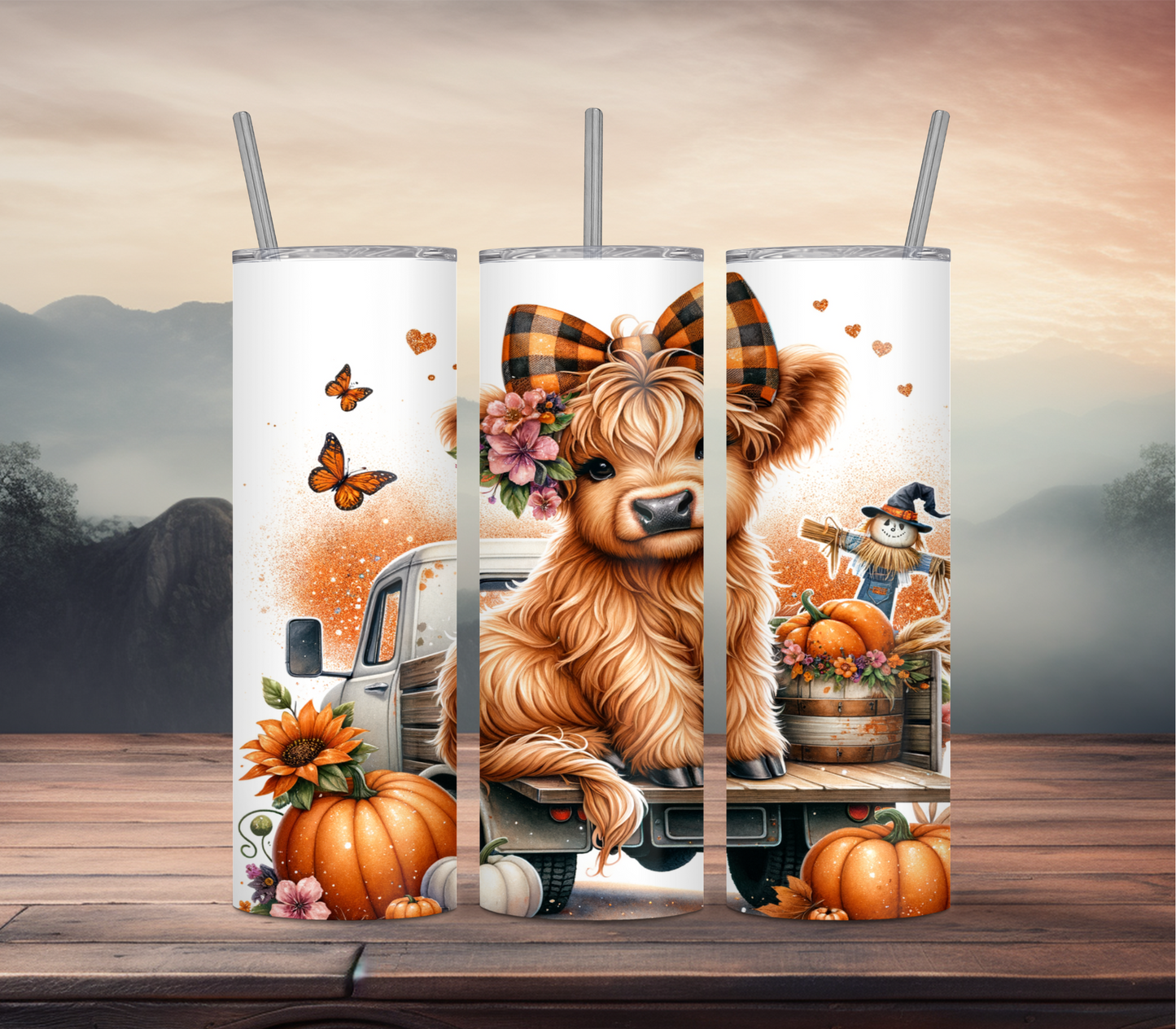 Halloween Highland Cow  20oz Tumbler