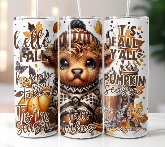 Hello Fall Tis The Season 20oz Tumbler