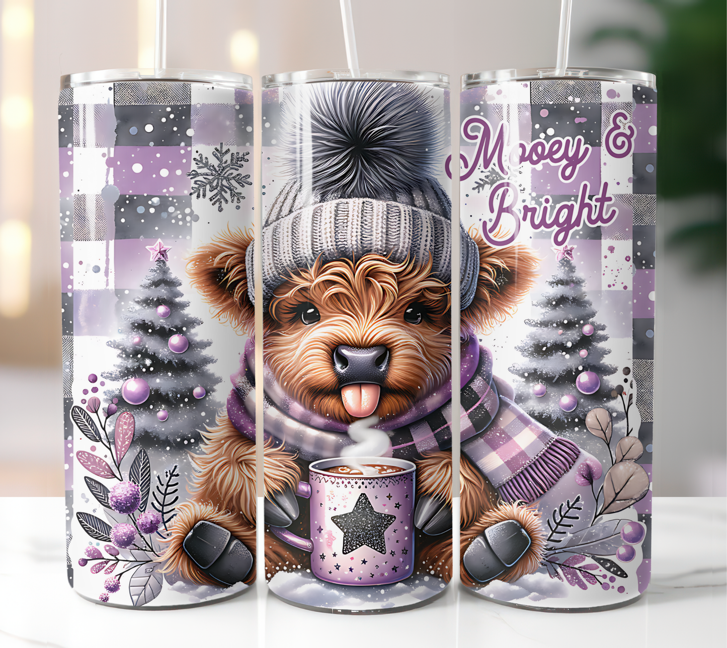 Highland Cow Christmas 20oz Tumbler