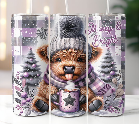 Highland Cow Christmas 20oz Tumbler