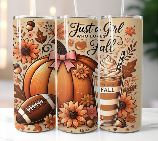 Just A Girl Who Loves Fall 20oz Tumbler