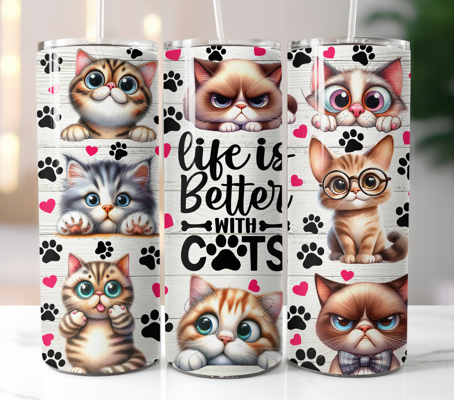 Life Is Better With Cats 20oz Tumbler